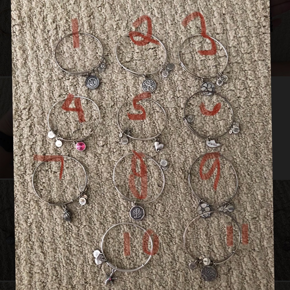 Silver Alex and Ani bracelets